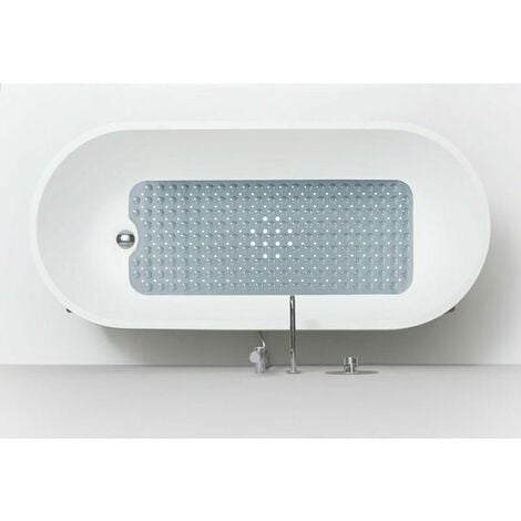 Bath mat, bath mat with 200 suction cups, bath mat non-slip shower mat 100 x 40 cm (gray)