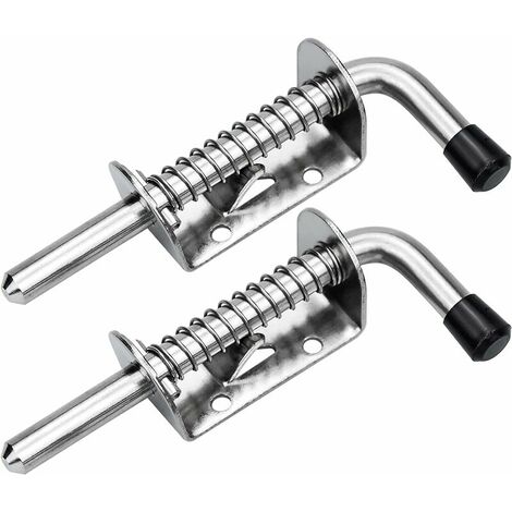 2Pcs Garage Door Lock Targette Spring Latch Steel Spring Bolts Door Latches and Bolts 128mm for Garage Door Garden Shed (1/5)