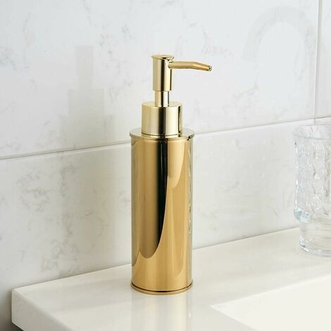 Soap Dispenser, Free Standing Liquid Soap Dispenser,304 Stainless Steel Hand Soap Dispenser for kitchen&Sink Gold (1/5)