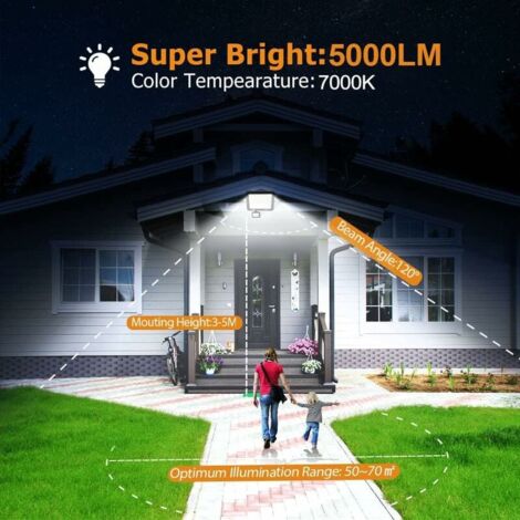 VRTOGTHE Outdoor LED Floodlight, 50 W – 5000 LM Outdoor LED Spotlight, 7000 K Cool White Outdoor Lighting, IP67 Waterproof LED Security Lighting For Factories, Workshops, Lands, Garages - View #2