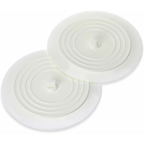 Universal Silicone Rubber 6 '' Drain Plug for Kitchen, Bathroom, Sink, Basin, Bathtub, Travel Drain Plug, 2-Piece (1/5)
