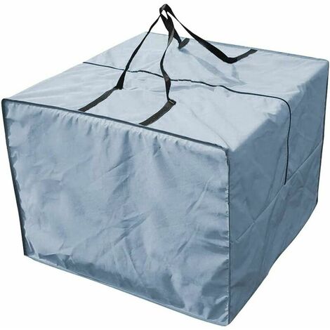 Large garden mat storage bag, waterproof protective cover, outdoor furniture carrying bag, 81 x 81 x 61 cm (grey) (1/5)