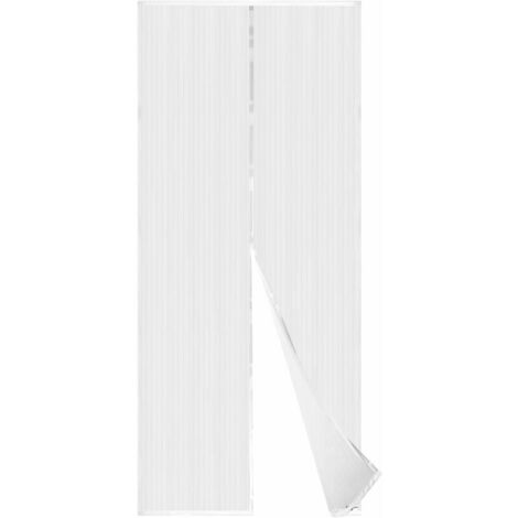 Magnetic Door Screen, Ultra Fine Mesh, Powerful Magnets, Complete Installation Kit, Adhesive and Hook & Loop Tape Included - 80x210cm, White