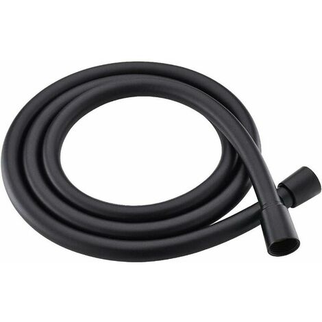 1.5M / 2M PVC Smooth Shower Hose,Black,high Pressure Explosion-Proof Hose,Anti-Kink and Leak Suitable,for All Shower Heads. (1.5M) (1/5)
