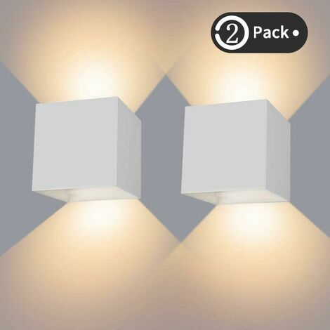 12W LED Wall Light Bedroom,2 Pcs Indoor Modern Wall Lights,with Adjustable Beam Angle Design with Long Life Energy Saving LED,Suitable for Living Room,Bedroom and Hallway,Warm White [Energy Class A+]- (1/5)