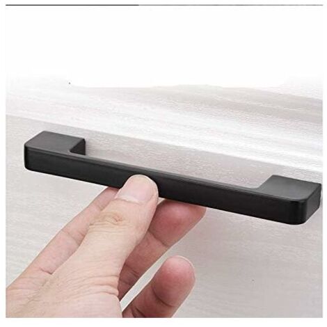 10pcs Door Handles Black Zinc Alloy Handles T Bar Stick Kitchen Cabinet Hole Pitch 160mm