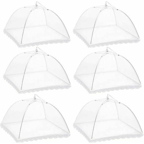 Fly Hood, 6 Foldable Blanket Food Tent Fruit Hood Cake Blanket Fly Blanket for Eating Food Barbecue Parties Buffets Camping Picnic (1/5)