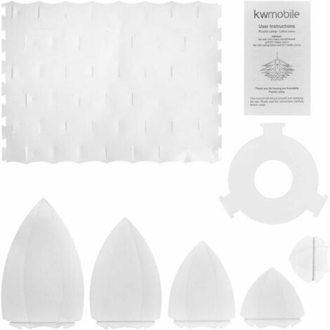 chandelier - Lotus design lamp - Shade to be assembled - IQ ceiling light - Set with cable ceiling mount