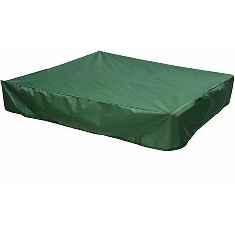 Sandbox Cover with Drawstring Dustproof Sandbox Cover Protective Tarp, Green (120x120cm) (1/5)