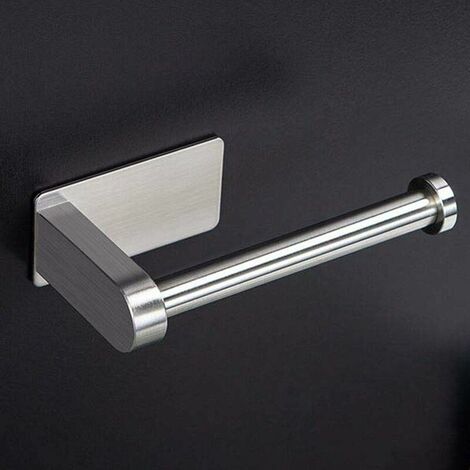 Toilet Roll Holder No Drilling, Self-Adhesive Toilet Roll Holder Stainless Steel Toilet Roll Holder Toilet Paper Holder Toilet Roll Holder Toilet Roll Holder Kitchen and Bathroom Paper Holder-A SOEKAV (1/5)