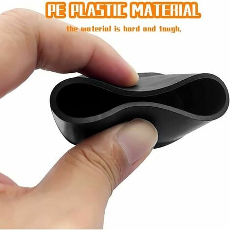 Chair leg cap, 20 pieces Chair leg protector, floor protector, foot tips, plastic chair leg, floor protector, 40x20 mm protective cap for oval tubes, tube caps for garden chairs