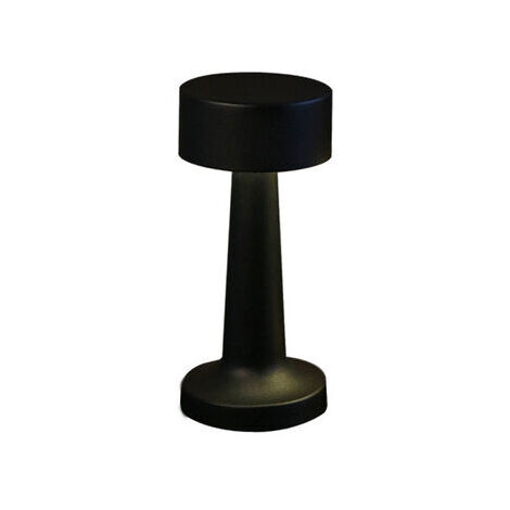 Wireless Rechargeable Table Lamp, Portable 2600mAh USB Battery Powered LED Desk Lamp in Black Brightness Housing Night Light for Restaurants, Bars, Garden, Patio, Bedroom, Outdoor Bedside (1/5)