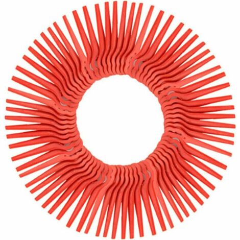 Lot of 100 Spare Plastic Blades for Florabest LIDL Trimmer, Length 83mm (Red) (1/5)