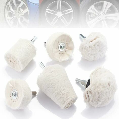 6pcs Polishing Disc for Electric Drill Polishing Fixing Pad Electric Drill Polishing Wheel Polishing Cone Polishing Pad for Collector Aluminum Stainless Steel Chrome etc. (1/5)
