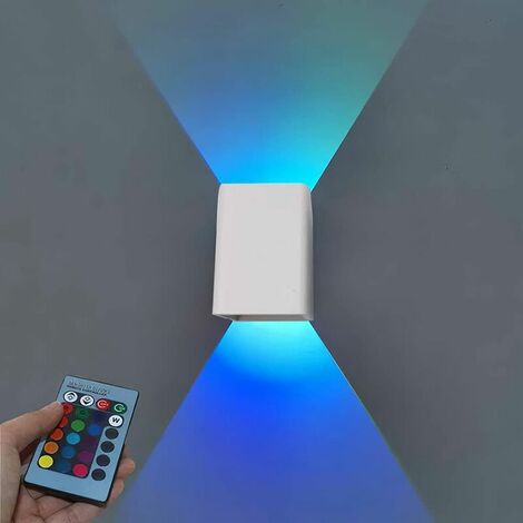 5W Indoor LED Wall Light, RGB Dimmable Mood Light, Modern Down Light, Aluminum Wall Light for Living Room, Bedroom, Staircase. (1/5)