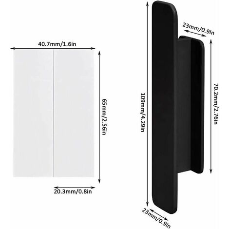 12 Pieces Plastic Door Handle, Self Adhesive Handles, Sticky Door ...