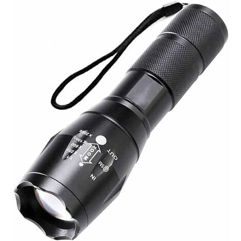 LED Tactical Flashlight Super Bright High Lumen Flashlight Portable Outdoor Water Resistant Torch Light Zoomable Flashlight with 5 Light Modes (1/5)