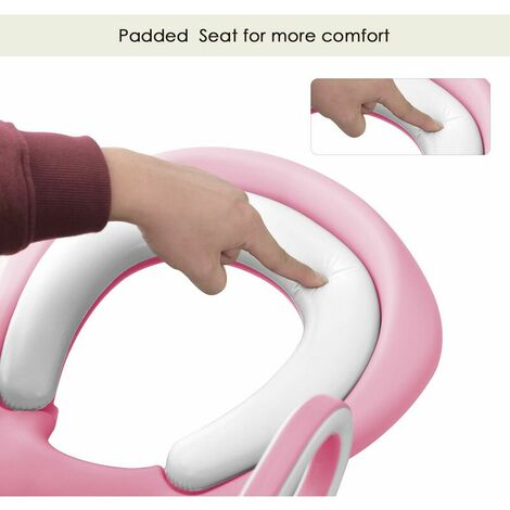 Toilet support with stairs, child toilet seat Toilet accessory for toilet 38-42cm, pink