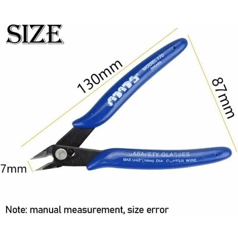 Mini Wire Cutter, 2pcs Electrical Wire Cable Cutter Precision Cutter Pliers Flush Wire Cutter Diagonal Side Cutter Wire Cutter Snips with Soft Grip for Jewelry Craft DIY