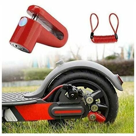 Disc Brake Lock Electric Scooter Lock Accessory Anti-Theft Steel Wire Lock Wheel Lock M367 with Reminder Rope