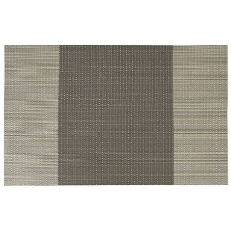 Set of 6 Washable non-slip PVC Placemats Environmentally friendly, 30 x 45 cm - Coffee stripe (1/5)