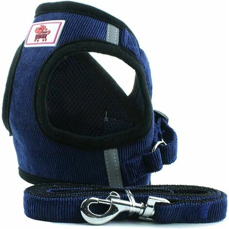 Soft Training Harness Vest Mesh Fabric Dog Vest Harnesses for Puppy, Cats, Small Animals PS042 (XS, Dark Blue) (1/5)