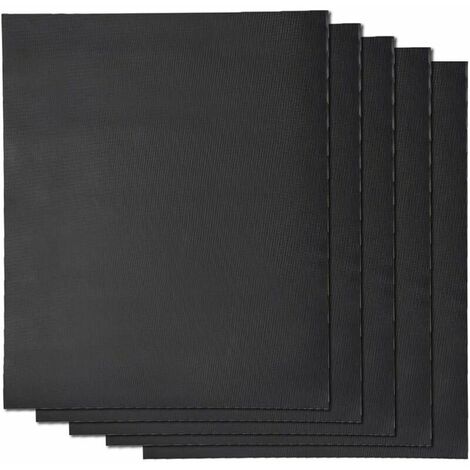 Barbecue cooking mat x5  Set of 5 Reusable non-stick XL grill mat 50x40 cm  Sheets for gas oven electric bbq charcoal microwave silicone (1/5)
