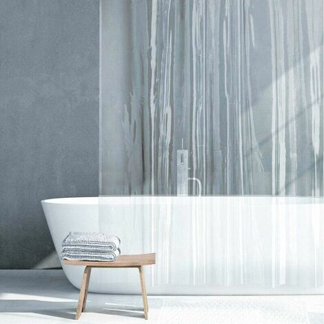 Transparent Shower Curtain PEVA Shower Curtains Mildewproof and Waterproof Shower Curtain with 12 Hooks for Bathroom 180x180cm