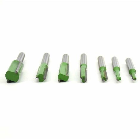 Pattern Fluting Router Bit 7pcs 6mm Shank Straight Router Bit Set, Single/Double Flute Router Bit ...