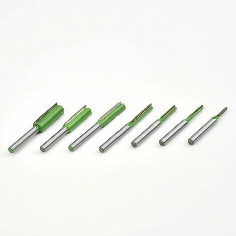 Pattern Fluting Router Bit 7pcs 6mm Shank Straight Router Bit Set, Single/Double Flute Router Bit ...
