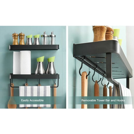 No Drilling Shower Shelf for Shower Rail - Bathroom Organizer Holder for Shampoo White40cm