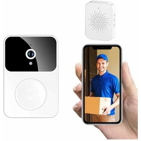 Chime and doorbell Connected Wireless Doorbell with Surveillance Camera, Wifi Smart Camera, Video Recording, Door Bell (Type-C), Multiple Rechargeable Ringtone, Smartphone Connection A (1/5)