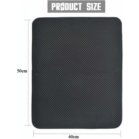 Cat Litter Mat, Foldable Double Layer Waterproof Honeycomb Cat Feeder Floor Protector Mat and Easy Clean Mat (40  50cm)