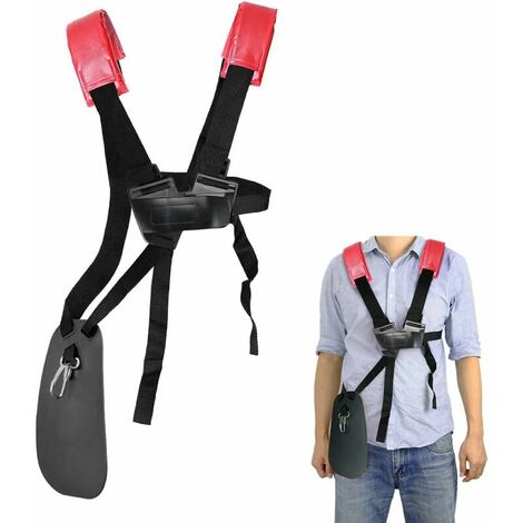 Crossbody Mower - Double Shoulder Harness Mower with Adjuestable Durable Nylon Belt for Brush Cutter or Gardenning for FS, km Series String Trimmer (Red) (1/5)