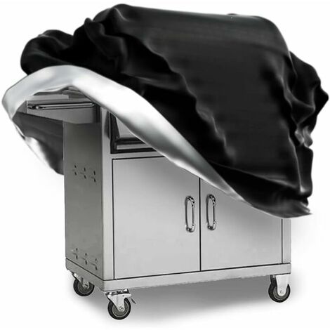 Barbecue and plancha cover Barbecue cover, Resistant cover for gas barbecue Dustproof and anti-UV, Tear-proof barbecue cover with storage bag 145 x 61 x 117 cm (Ox