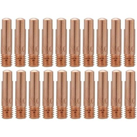 20Pcs Solder Copper Contact Tube Tip for 15AK MIG MAG Welding Torch Consumables (0.8) (1/5)