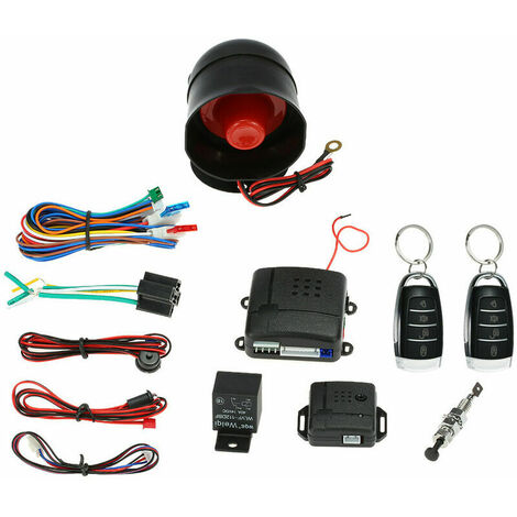 Universal Car Vehicle Security System Anti-theft Alarm Protection Anti-theft System 2 Remote Control - L216 Other Car Spare Part (1/5)