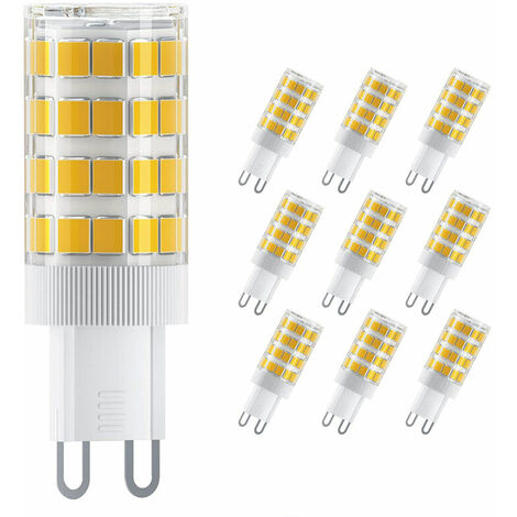 G9 LED Bulbs, 5W Equivalent 50W Halogen Lamp, 550LM Warm White 3000K, Non Dimmable Flicker co.ukee for Bedroom Living Room Kitchen Garden, Pack of 10 [Energy Class A +++] (1/5)