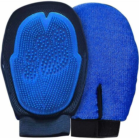 Grooming glove for dogs and cats ， message brush for a bath epilator rubber grooming glove for a gentle brushing and grooming of your pets (1/5)