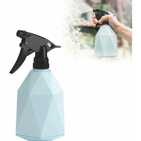 600ML Plant Spray, Pressure Garden Watering Can, Plastic Plant Mist, 2 Spray and Jet Modes, Spray Bottles for Cleaning, Gardening, Plants Flowers, Blue (1/5)