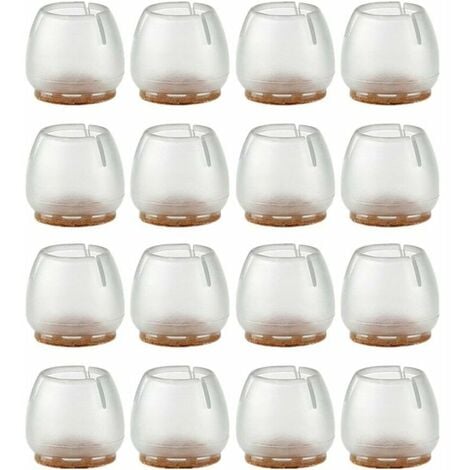 16 Pieces Chair Caps 25-29mm Furniture Glides Silicone Protection Furniture Leg Pads Chair Leg Covers Table Cover Scratches Floor Protectors for Round Legs