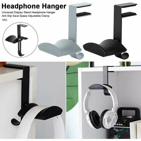 Headphone Stand Earphone Desk Hanger Gaming Headset Stand Holder,Universal Adjustable Headphone Hanger (Grey)