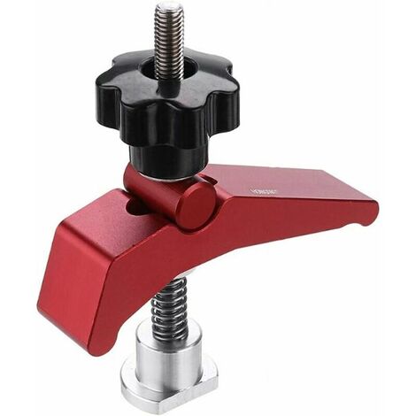 T-track Clamp Set Aluminum Alloy, Quick Acting Holding Clamp, T-Slot T-Clamp Kit, Woodworking Tools (1PCS) (1/5)