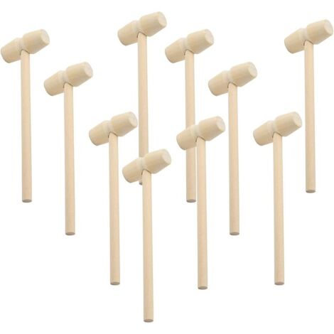 10pcs Mini Wooden Hammer Crab Lobster Hammering Mallets Seafood Shell crack Hammer Arts Crafts Supplies (1/5)