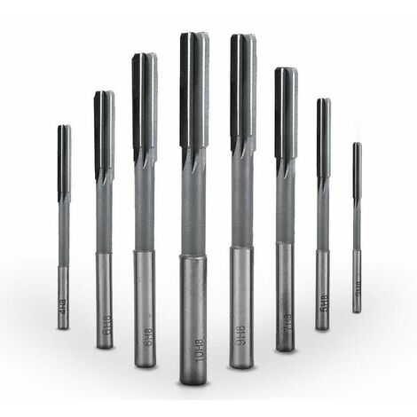 8 Pieces H8 Reamer Standard HSS Reamer Durable Milling Cutter Machine 3/4/5/6/7/8/9 / 10MM (1/5)