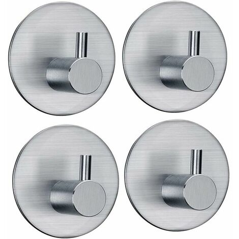 Marksman 12-Pack Self-Adhesive White Plastic Hooks – Strong Stick-on Wall Hooks For Hanging – Made In UK
