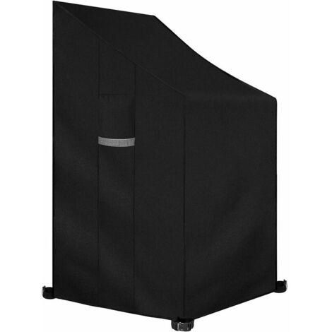 Garden chair cover with ventilation openings, protective cover made of waterproof, windproof, UV resistant and sturdy 600D Oxford fabric for garden chairs, stacking chairs, (65x65x80 / 120cm) (1/4)