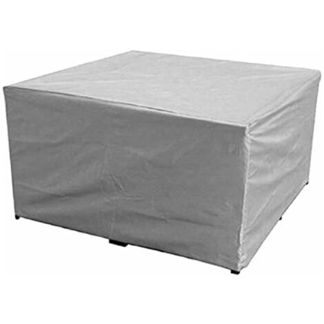 Heavy Duty Outdoor Garden Furniture Set Square Tablecloth and Chairs 150 150 75cm Silver
