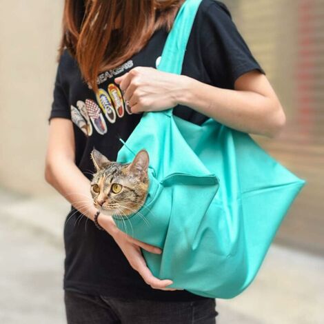Comfy Cat Carrier Grooming Sack, Single Shoulder Hand-held Breathable Cat Carrying Bag Cat Supplies for Outdoor Travel (1/5)