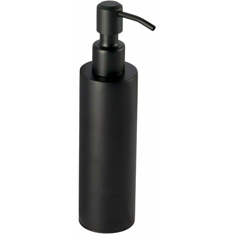 Stainless Steel Freestanding Soap Dispenser in Black - Bathroom Toilet Soap Dish (Stainless Steel (Black), Round) (1/5)